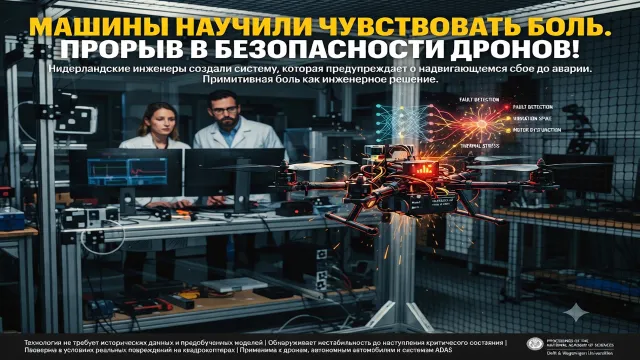 Машины научили чувствовать боль. Прорыв в безопасности дронов!